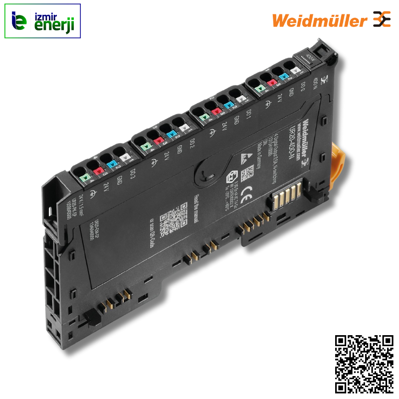 UR20-4DO-N 4 DO Modülü ( 2,3,3 + FE Kablolu ) 0,5A / Kanal, Negatif Anahtarlama