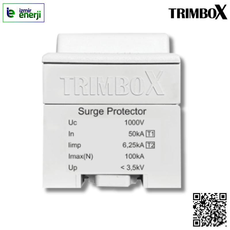 Trimbox B+C Sınıfı 4 Kutuplu Parafudr (100 kA) (800VAC GES Uygulamalarında Kullanılır)