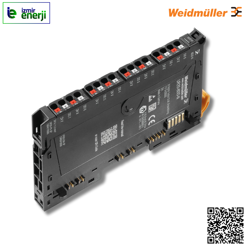 UR20-8DO-N 8 DO Modülü ( 2 Kablolu ) 0,5A / Kanal, Negatif Anahtarlamalı