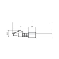 Cat. 6 Crossover Patch kablo Gri 1mt Hazır Kablo