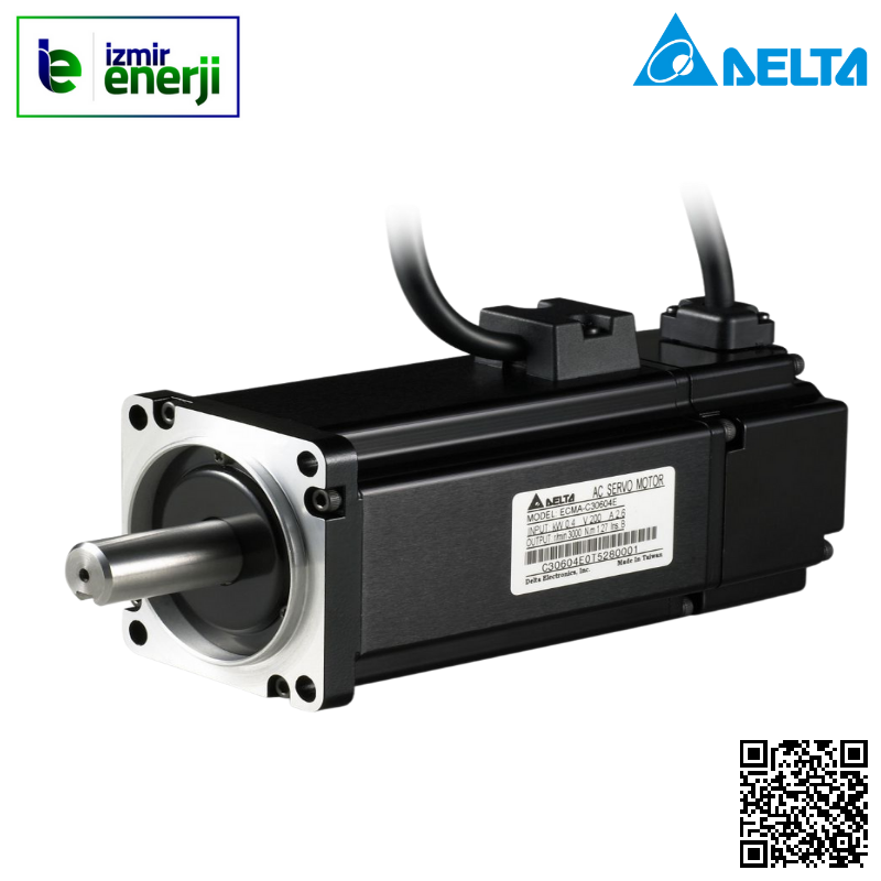 ECMA Serisi 17 Bit 2000RPM Frensiz 4.77 Nm, 130mm flanş, 22mm şaft Servo Motor