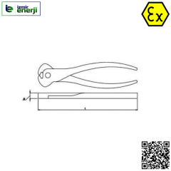 Kıvılcım Çıkarmaz Ex-Proof 12 x 185 mm Tepe Keski