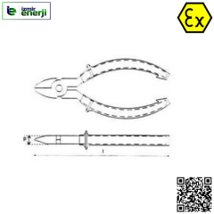 Kıvılcım Çıkarmaz Ex-Proof 11 x 150 mm Yan Keski