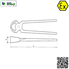 Kıvılcım Çıkarmaz Ex-Proof 20 x 200 mm Kerpeten