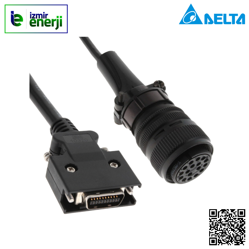 ASD-A2 ve B2 Serisi Enkoder Kablosu 5metre (ASD-B2 serisi) 1kW - 1.5kW arası motorlar için