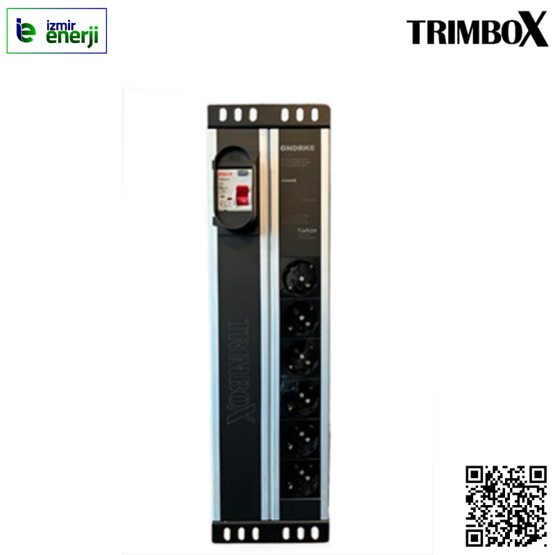 Trimbox Rack Kabinet Nötr-Toprak Regülasyonlu 6’lı Koruma Prizi