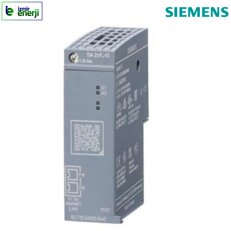 6ES7193-6AR00-0AA0 SIMATIC ET 200SP, BusAdapter BA 2xRJ45, 2 RJ45 sockets